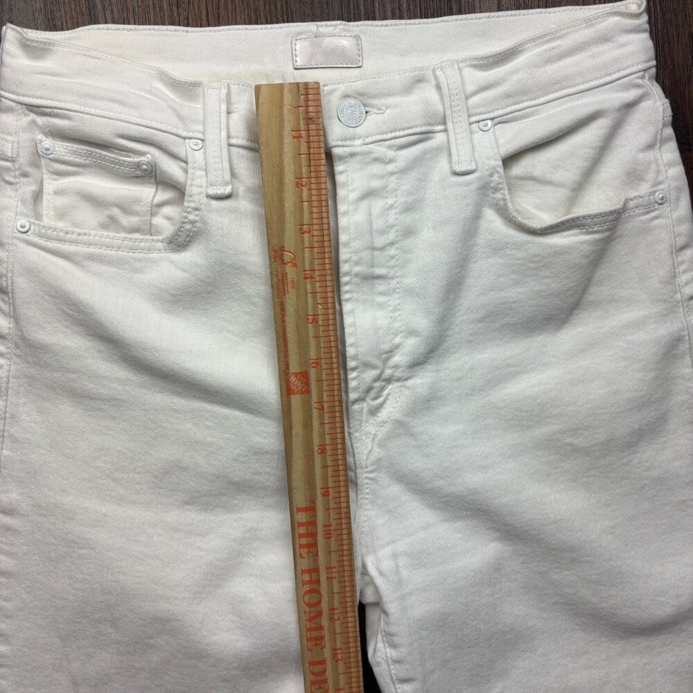 Mother The Rambler Zip Ankle Fairest of Them All Straight Jeans White Size 29 - Picture 8 of 13